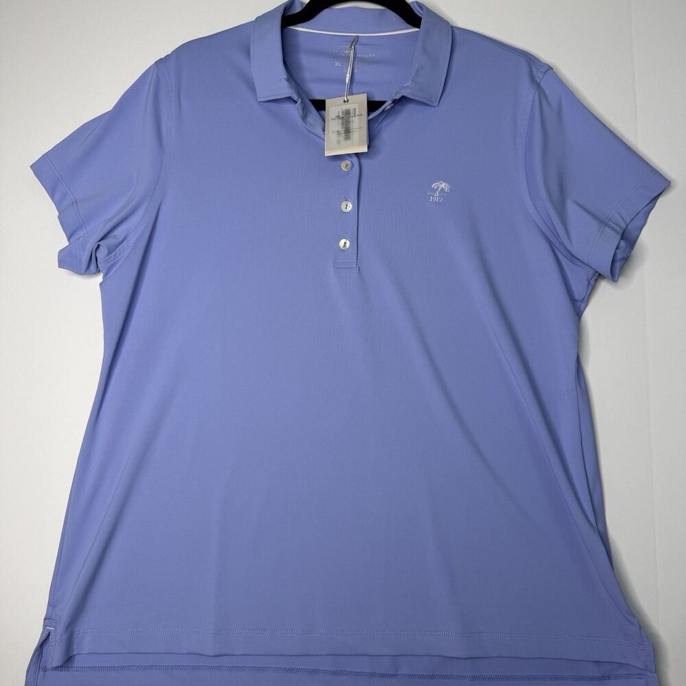 Peter Millar Womens XL Lavender Golf Polo Quiet Luxury Country Club NWT UPF 50
